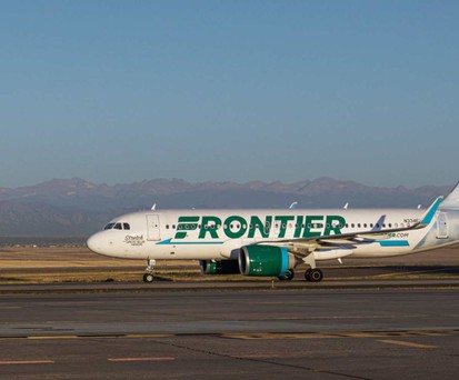 Frontier-Jet: Die Airline betreibt eine komplett geleaste Flotte.