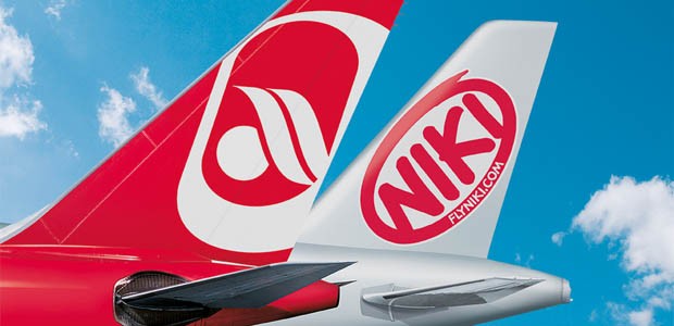 Heckflossen von Air Berlin und Niki: Die Expansionsidee nach Bratislava wurde vorerst gestoppt.