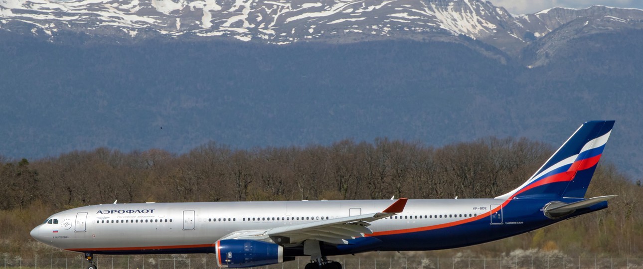 Airbus A330 von Aeroflot in Genf: Ein Bild der Vergangenheit.