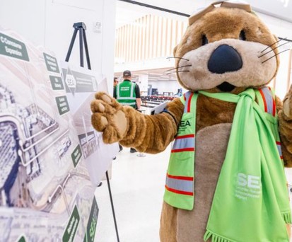 Jett, der Seeotter: Ob das Maskottchen hilft, den Namen SEA zu verbreiten?