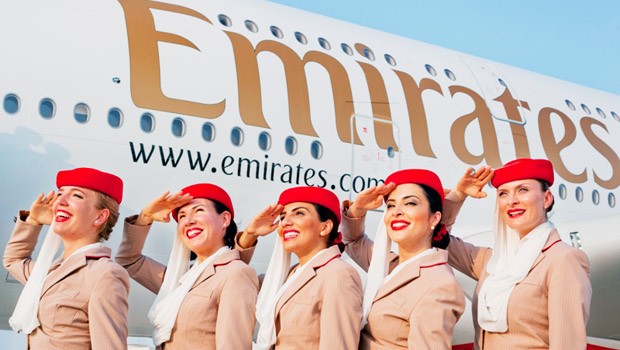 Rang 4: Emirates. 517 Sitzplätze. Zweiklassen-Konfiguration: 615 Plätze. (Es gibt auch eine Konfiguration mit 489 Plätzen)
