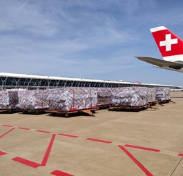 Swiss-Prachter in Shanghai: Jetzt wieder mit Passagieren unterwegs.