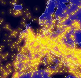 Flüge über Europa: Effizientere Routenführung kann Emissionen verringern.