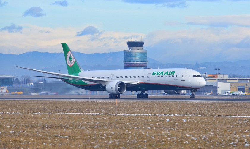 Die Boeing 787-10 von Eva Air in Graz: Ungewöhnlicher Besuch.