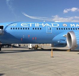 Boeing 787 von Etihad: Die Airline sponsort Manchester City seit 2009.
