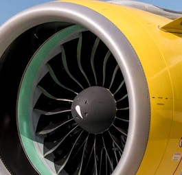 Pratt &amp; Whitney PW1000G an einem A320 Neo von Spirit: Noch gibt es Probleme zu lösen.