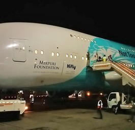 Airbus A380 am Flughafen Caracas: Premiere in Venezuela.