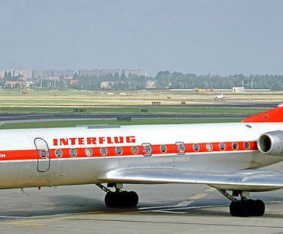 Eine Tupolew TU-134 der Interflug: Der letzte Flug der DDR-Airline erfolgte mit einer Maschine dieses Typs.