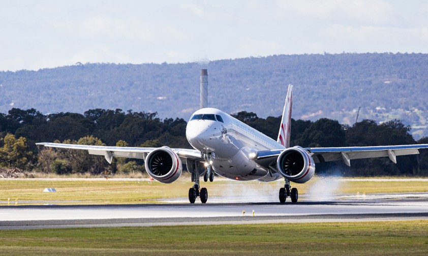 virgin australia embraer e190 e2 perth delivery