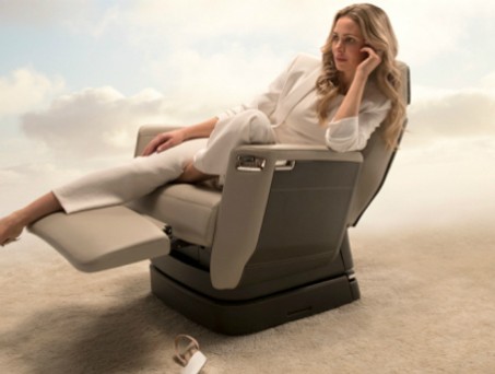 Der neue Sitz für die Global 7000: Speziell für lange Flüge konzipiert.