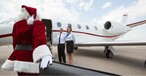 Weihnachtsmann: Rentier war gestern, er fliegt jetzt mit einem Businessjet. Und Sie?