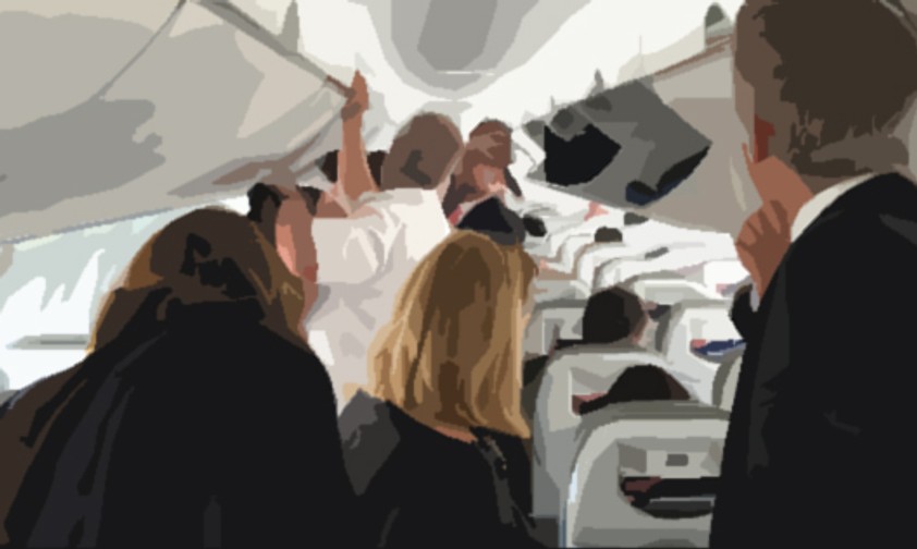 Warten im Flugzeug: Da kann es schon mal eng werden.