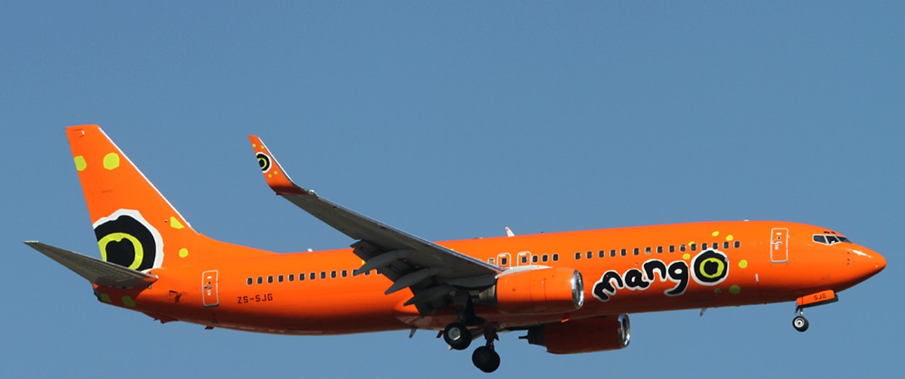 Boeing 737 von Mango Airlines: Die Airline least ihre Flugzeuge, kann diese aber nicht mehr bezahlen.