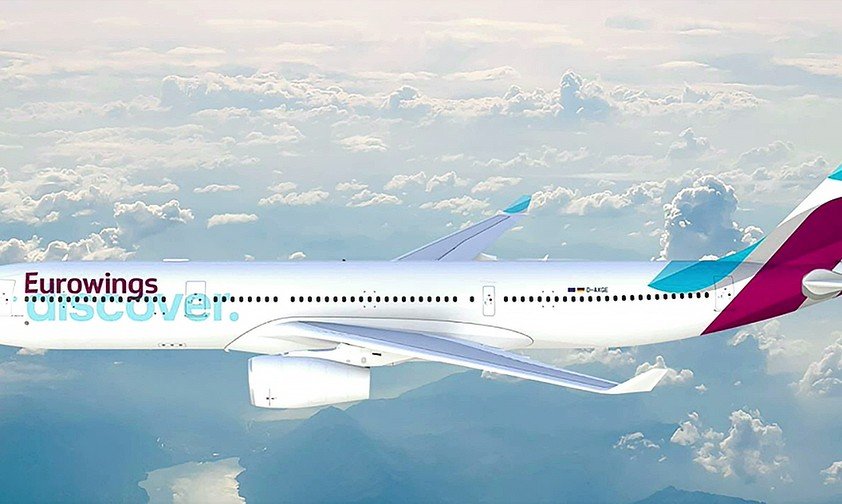 Airbus A330-300 in den Farben von Eurowings Discover: Die Lackierung ist ziemlich bekannt...