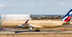 Aeroflot's first Airbus A350-900. Most of it still features basic colours.