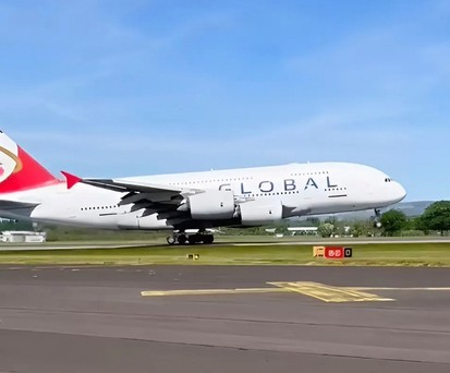 Die 9H-GLOBL hebt ab: Der erste FLug von Global Airlines